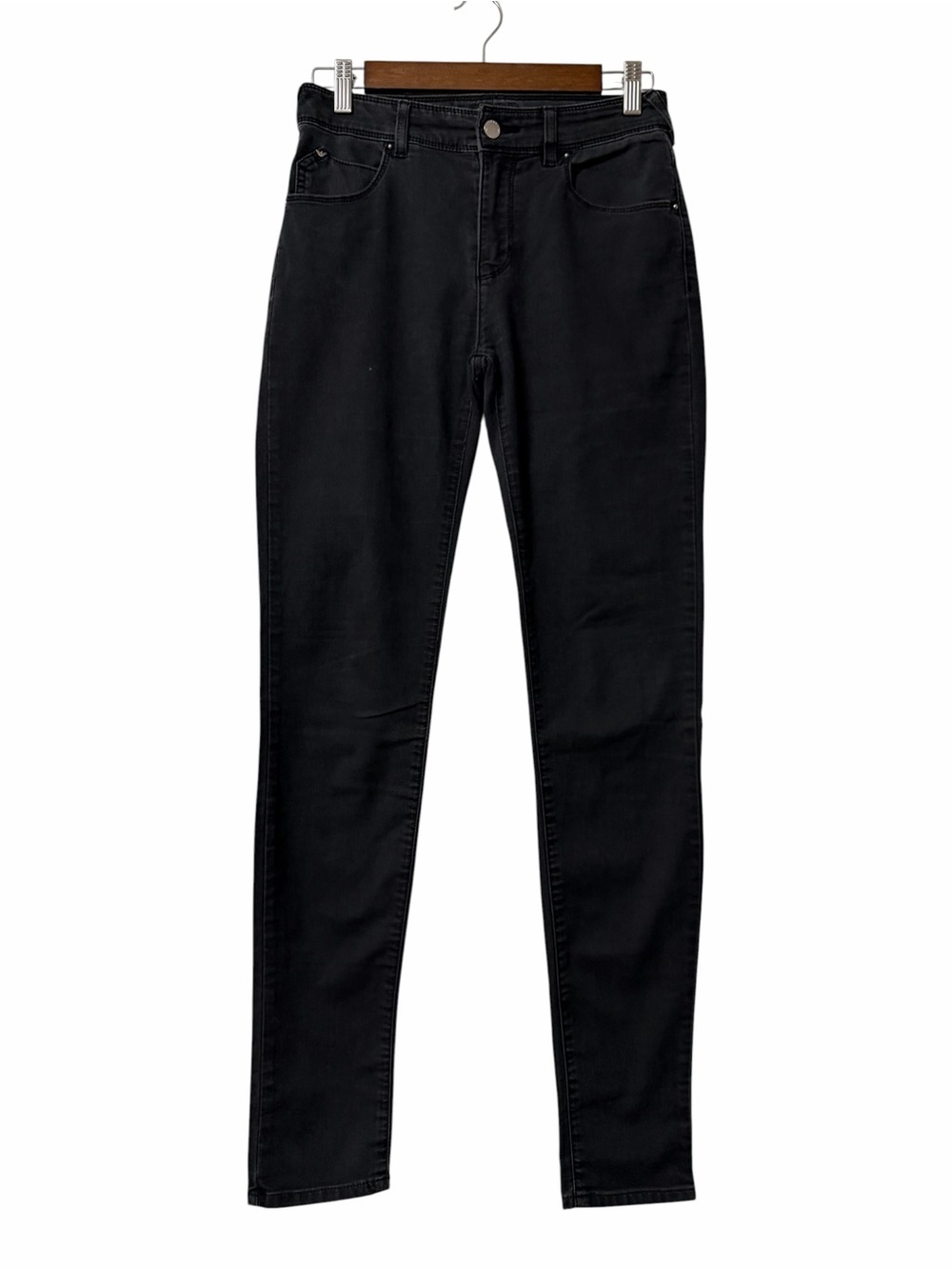 Armani Jeans AJ Women’s Black Skinny Jeans Mid Rise Designer Denim